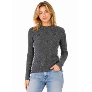 CK WOMAN TOP SHINY SILVER