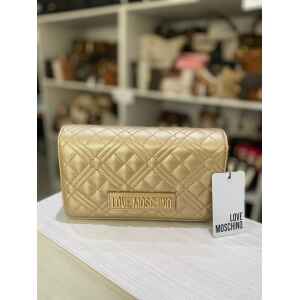 LOVE MOSCHINO BORSA QUILTED PU ORO (SMALL)