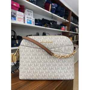 MK JET SET TRAVEL DOME XBODY VANILLA PATTERN