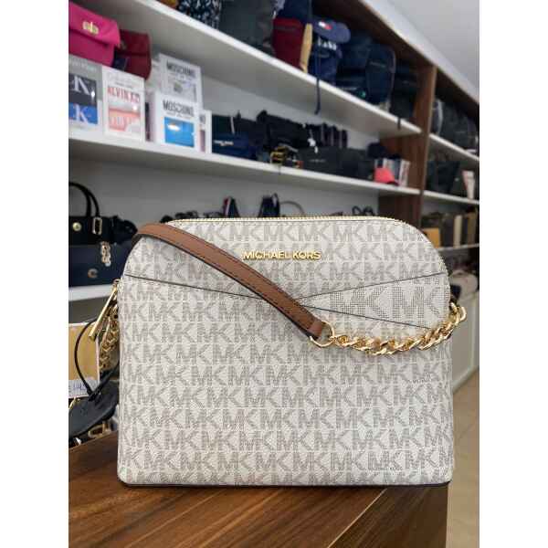 MK JET SET TRAVEL DOME XBODY VANILLA PATTERN