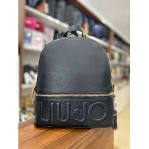 LIUJO BACKPACK 'LIUJO' LOGO BLACK CENTER GOLD ZIP