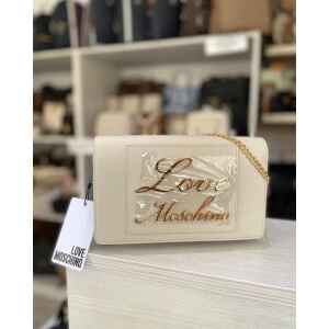 LOVE MOSCHINO CREAM BAG GOLD LETTER