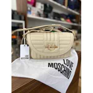 LOVE MOSCHINO BORSA QUILTED NAPPA BEIGE