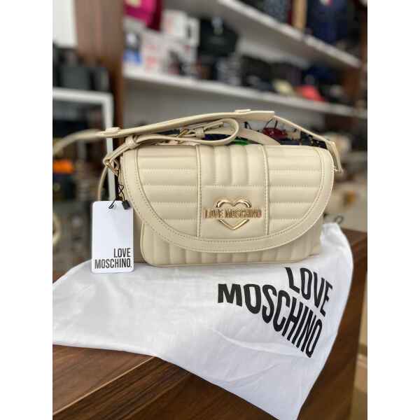 LOVE MOSCHINO BORSA QUILTED NAPPA BEIGE
