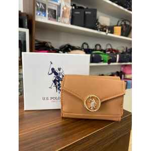 US POLO SMALL MINI PURSE TAN