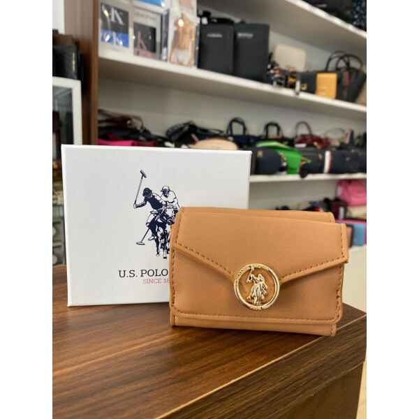 US POLO SMALL MINI PURSE TAN