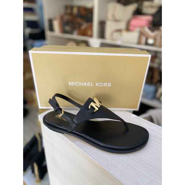 MK REED FLAT THONG BLACK