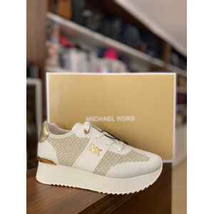 MONIQUE KNIT TRAINER PALE GOLD