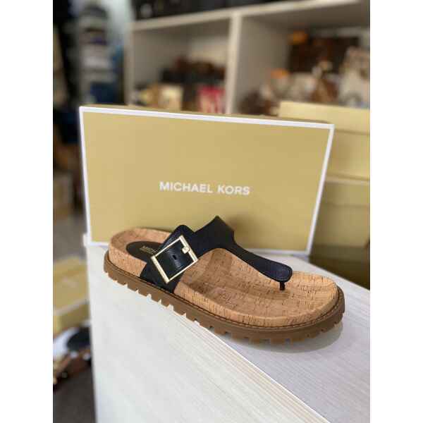 MK EASTON FLAT THONG BLACK