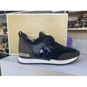 MK JENKINS KNIT TRAINER BLK/BROWN