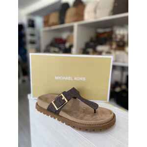 MK EASTON FLAT THONG BROWN