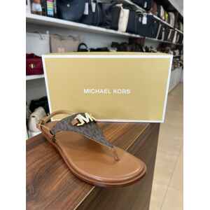 MK REED FLAT THONG BROWN