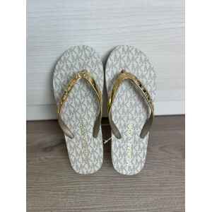 MK FLIP-FLOPS VANILLA GOLD