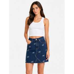 TH DENIM SKIRT WITH LOGO