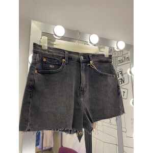 TH DENIM HOTPANTS DARK GREY