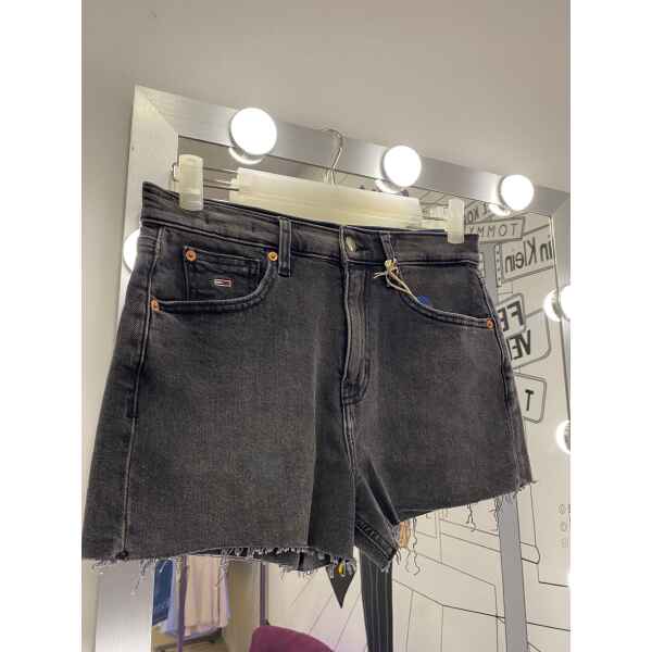 TH DENIM HOTPANTS DARK GREY