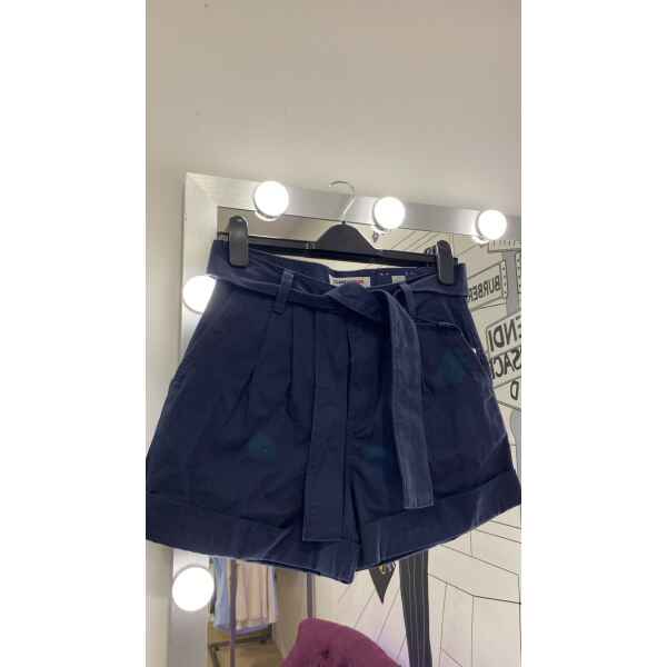 TH MOM BELTED SHORT NAVY BLUE