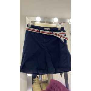 TH COTTON TENCEL CHINO RW SHORT BLUE BRANDED BELT