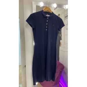 TH SLIM FIT POLO DRESS NAVY BLUE