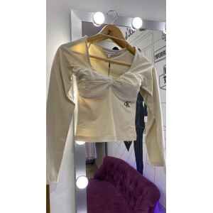 CK RUCHED BUST TOP BEIGE