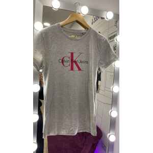 CK TSHIRT GRAY/PINK LOGO
