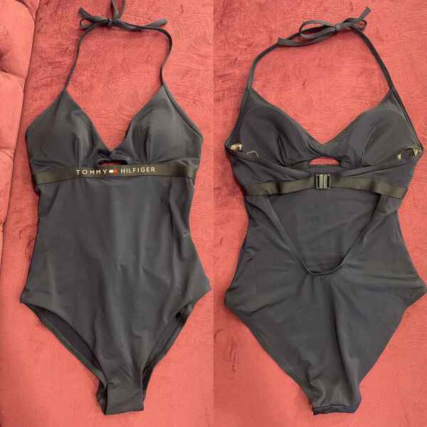 TH BLUE SWIMSUIT 'TOMMY HILFIGER' WHITE CENTER