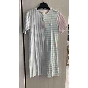TH LIGHT DRESS STRIPPED WHITE/GREEN/BLUE/PINK