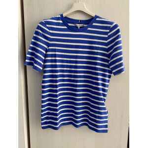 TH ROYAL BLUE/WHITE STRIPPED TSHIRT