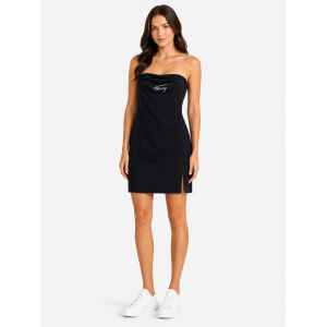TOMMY JEANS SIGNATURE BODYCON DRESS BLACK