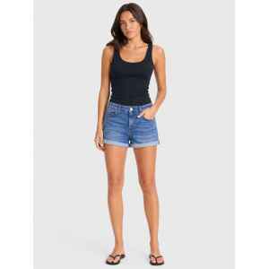 TH MID RISE DENIM SHORT BLUE