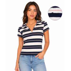 GUESS RAFINA POLO TOP PRECIOUS GLOW STRIPE