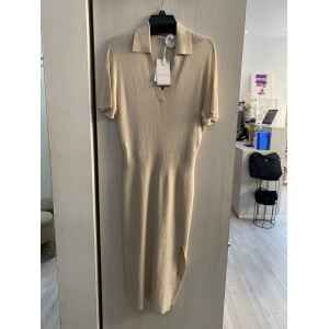TH BEIGE DRESS WITH POLO NECK