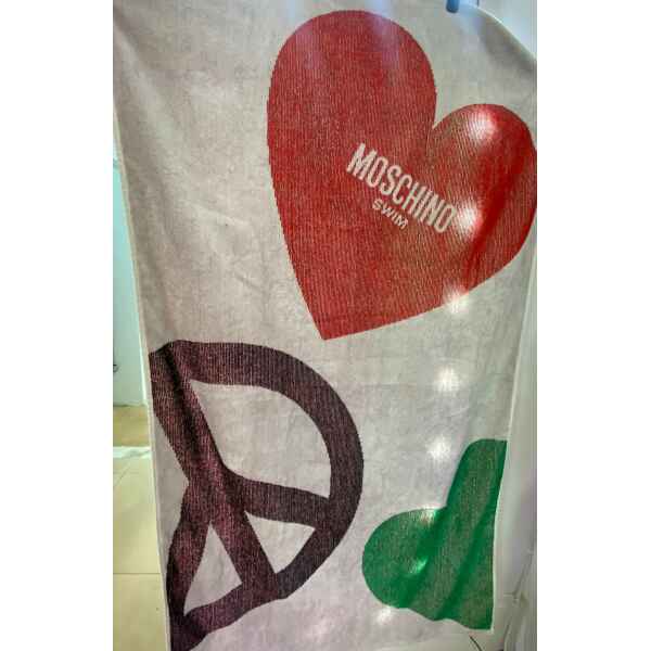MOSCHINO BEACH TOWEL WHITE