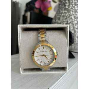MK WATCH GOLD/SILVER WHITE FACE