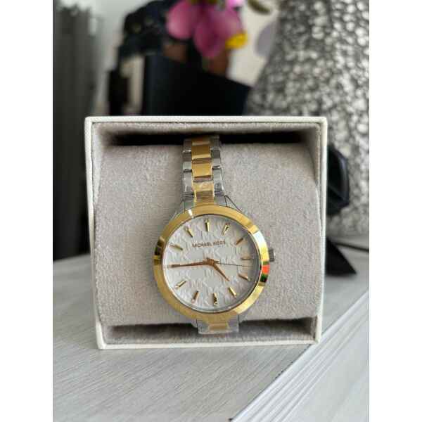MK WATCH GOLD/SILVER WHITE FACE