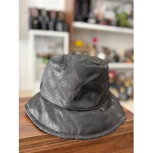 GUESS BUCkET HAT BLACK SHINNY LOGOS