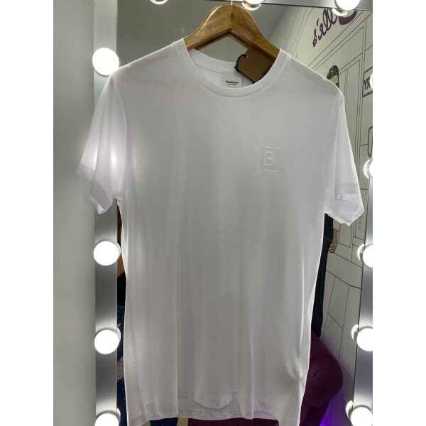 BURBERRY MEN TSHIRT SQUARE "B" WHITE