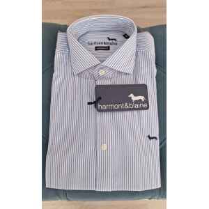 HB MEN SHIRT STRIPES "012690" LIGHT BLUE