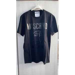 MOSCHINO MILANO BLACK TSHIRT BLACK LETTERS