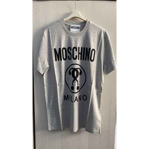 MOSCHINO MILANO LETTERS GRAY TSHIRT