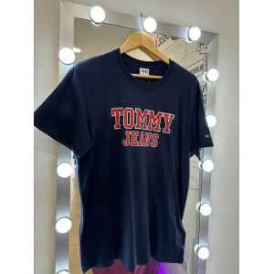 TOMMY JEANS BLUE TSHIRT RED "TOMMY JEANS"