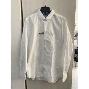 TH WHITE BASIC SHIRT SLIM FIT STRETCH