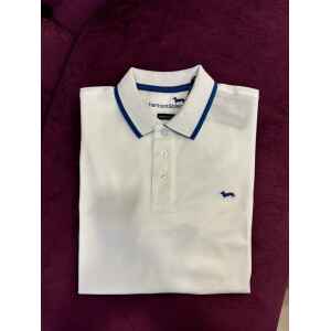 HB POLO SHIRT WHITE/BLUE EDGES