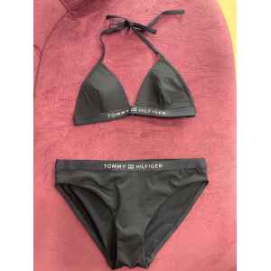 TH BIKINI SET BLUE NAVY WHITE LETTERS