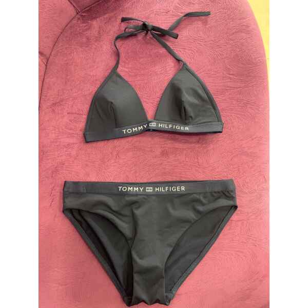 TH BIKINI SET BLUE NAVY WHITE LETTERS