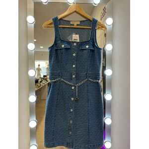 MK BLUE JEAN BELTED DRESS