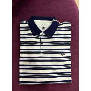 HBJ POLO STRIPED WHITE/BLUE