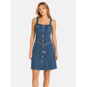 MK BLUE DENIM BELTED DRESS