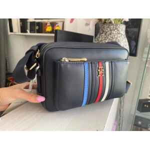 TH ICONIC TOMMY CAMERA BAG CORP BLUE NAVY 3 LINES COLORS
