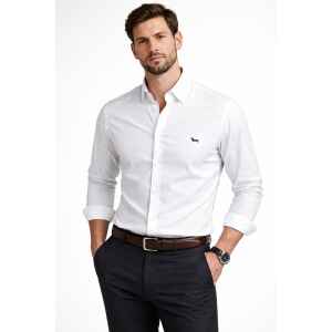 HB MEN SHIRT PLAIN WHITE